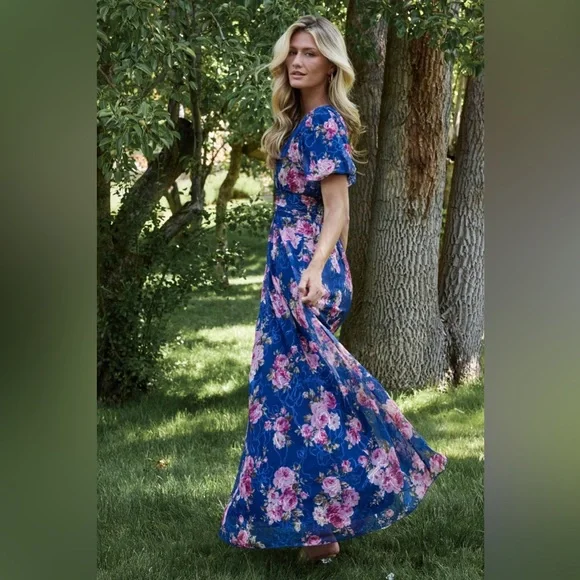 Baltic Born Blue Floral Maxi Dress - Picture 2 of 16